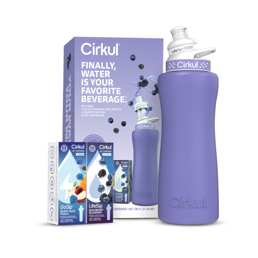 32oz. Matte Periwinkle Stainless Steel Bottle Starter Kit W0
