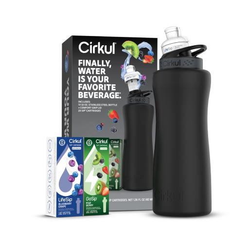 32oz. Matte Black Stainless Steel Bottle Starter Kit M6